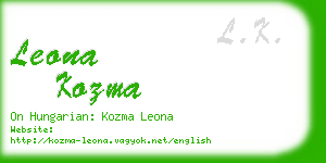 leona kozma business card